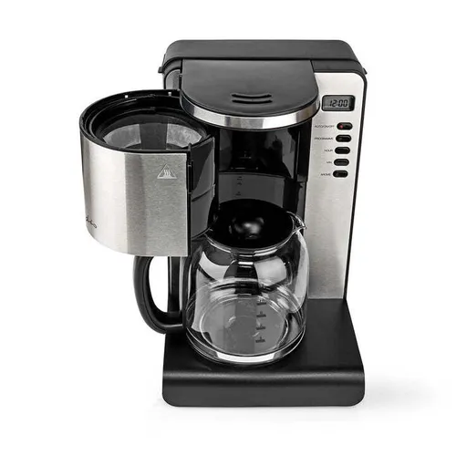 Edelstahl Kaffeemaschine für 12 Tassen mit Timer - Kaffeemaschine für 12 Tassen aus Edelstahl, mit praktischer Timer-Funktion für perfekten Kaffeegenuss zu jeder Zeit.