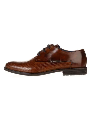 bugatti Herren Zanerio Lace Shoe, Cognac, 44 EU - Herren-Schnürhalbschuhe mit rutschhemmender Laufsohle und einzigartigem Two-Tone-Finish, ideal für Büro und Freizeit.