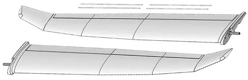 Multiplex Heron Tragflächen Tragflügel Flügel Ersatz 224396