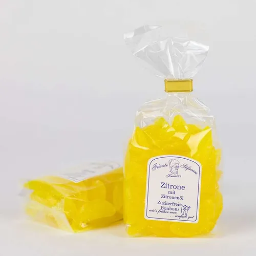  Zitronen-Bonbons mit Zitronenöl, zuckerfrei 32,50 EUR / kg