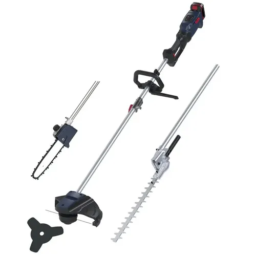 Güde Akku-Multifunktionswerkzeug TGPS 18-401-30 - Rasentrimmer & Motorsensen - 4in1 Akku-Multifunktionswerkzeug mit neigbaren Funktionen für präzise Gartenpflege, inkl. Akku und Ladegerät.