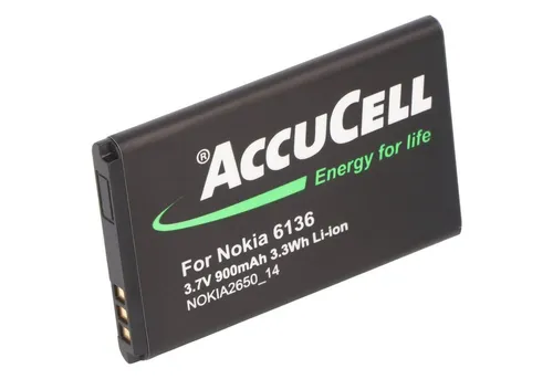 AccuCell Akku passend für Nokia 6300, BL-4C Akku 900 mAh (3,7 V)