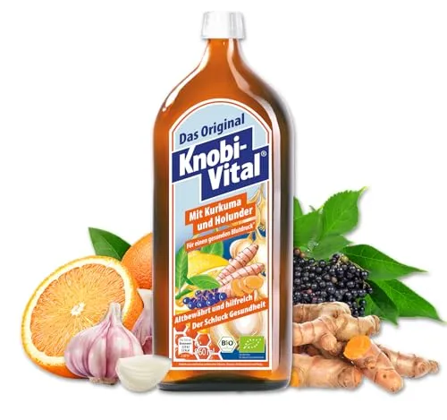 Produktbild KNOBIVITAL mit Kurkuma und Holunder Bio 960 Milliliter