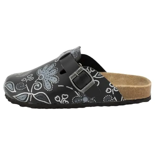 Supersoft Classic Clogs - Bequeme Herrenclogs in Schwarz (37 EU) - Herren Clogs mit anatomisch geformtem Korkfußbett und weicher Lederdecksohle für optimalen Komfort, ideal für Haus und Garten.
