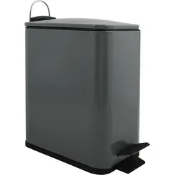 Spirella Kosmetikeimer 5 Liter Edelstahl mit Absenkautomatik - Haushaltszubehör – Stilvoller Mülleimer mit Softclose-Funktion, ideal für Bad oder Küche, sorgt für leises Schließen und einfaches Entleeren.