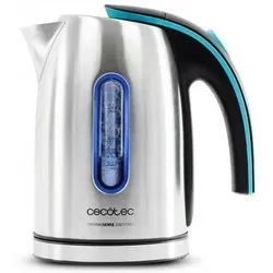 Cecotec Elektrischer Wasserkocher ThermoSense 220 Steel, 1,2L, BPA-frei, 1630W, 360° Basis, Abnehmbarer Antikalkfilter, Doppelsicherheit, Edelstahl, Kabelloser, Schnelles Aufkochen