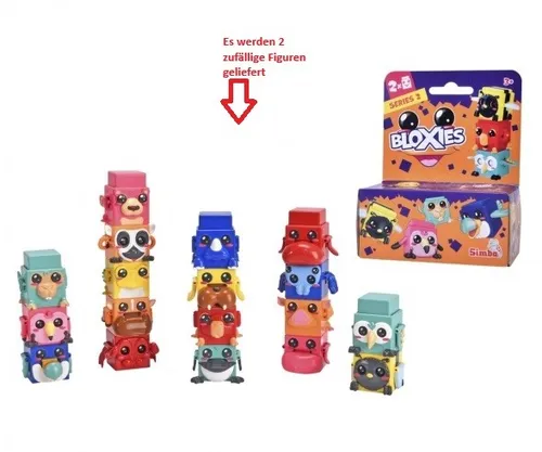 Simba 105952633 - World of Toys - Bloxies Spielfiguren Serie 2, 2 Stk. - Neu