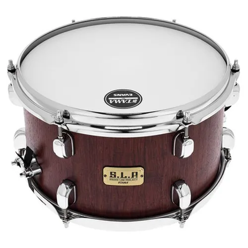 Tama LBU127-SBG S.L.P. Mod Bubinga Snare Drum - Percussion, 12' x 7' mit 9 Lagen 6mm Bubinga für einen warmen Klang, ausgestattet mit Sound Arc Hoop für verbesserte Ansprache und Sustain.