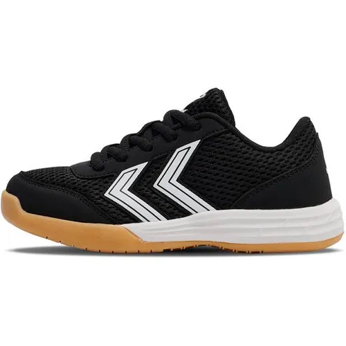 hummel MULTIPLAY Flex LC JR Sneaker - Bequeme Kinder Sneaker in Schwarz/Weiß, 36 EU - Sneaker mit leicht atmungsaktiver Konstruktion und griffiger Außensohle für optimalen Halt beim Spielen.