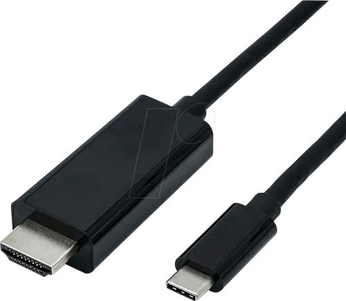 ROLINE 11045842 - USB-C zu HDMI Kabel 4K 60Hz, 3m, schwarz - USB-Grafiklösungen: Hochwertiges Adapterkabel für gestochen scharfe 4K Auflösung bei 60Hz, ideal für die Verbindung von MacBook, Ultrabook oder Laptop mit HDMI-fähigen Geräten.