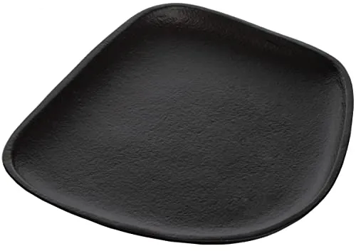 Brandsseller Deko Tablett Deko Teller ca. 21 x 18 cm Deko Schale Aluminium Schwarz