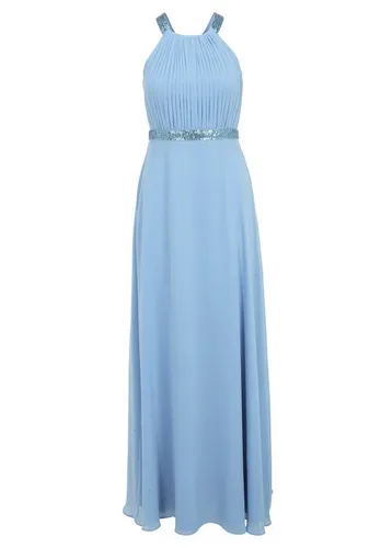 Vera Mont Damen Kleid 0144/4825 in Taubengrau, Größe 42 - Elegantes, figurbetontes Maxikleid mit amerikanischem Ausschnitt. Der Reißverschluss sorgt für eine perfekte Passform und angenehmen Tragekomfort.