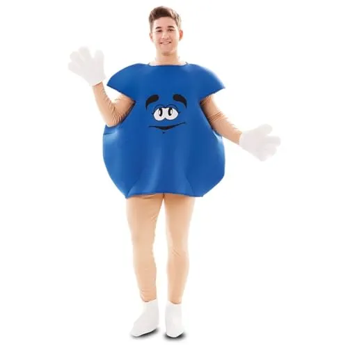 EUROCARNAVALES Kostüm Bonbon – Blau Unisex Größe M - Kostüm-Outfits für Erwachsene, humorvolles Karnevalskostüm in Einheitsgröße für unvergessliche Feiern.