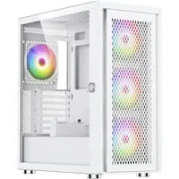 Silentware Air 100 White Midi Tower PC-Gehäuse mit A-RGB Lüftern - Midi Tower PC-Gehäuse in Weiß mit 4x 120mm A-RGB Lüftern für optimale Kühlung und stilvolle Beleuchtung.