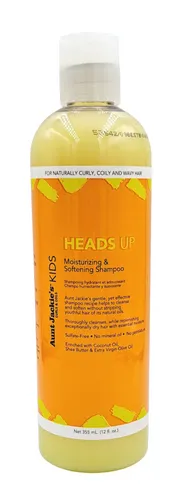 Aunt Jackie's KIDS Heads Up Shampoo 355ml - Feuchtigkeitsspendendes Shampoo für lockiges Haar, speziell für Kinder entwickelt, sorgt für weiche und geschmeidige Locken.
