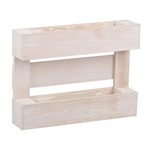 UNUS Paletten Holz m Kästen Kunststoffeinsatz weiß klein