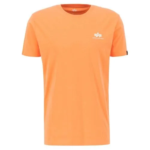 Alpha Industries Basic T-Shirt SL - tangerine - Herren-Shirt in Orange, EU L - aus hochwertiger Baumwolle für hohen Tragekomfort und lässigen Style.