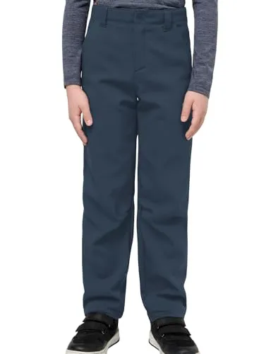 JACK WOLFSKIN FOURWINDS PANTS K, Kinder, Gr. 152, blau - Wanderhose mit atmungsaktivem TEXASHIELD SOFTSHELL, winddicht und warm durch kuscheliges MICRO SUEDE Futter – perfekt für Outdoor-Abenteuer!