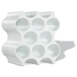 KOZIOL Weinflaschenhalter SET-UP, 100% recycelbar in weiß von koziol - ideas for friends GmbH