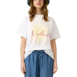 QS Kurzarmshirt Sommershirt mit Druck weiß XL (42)
