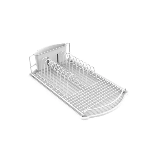 MSV Abtropfgestell Geschirrabtropfgestell, Abtropfgitter, Geschirr Abtropfkorb, Abtropfständer, Abtropfschale, Geschirrabtropfständer, Geschirrabtropfkorb, Farbe: Weiß matt