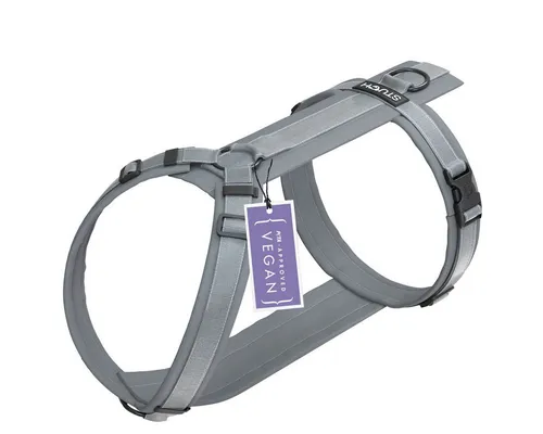 STUCH Hundegeschirr - Verstellbares Nylon Geschirr für Hunde (Grau, XXS) - Hochwertiges, gepolstertes Hundegeschirr aus strapazierfähigem Nylon. Ergonomisches Design für optimalen Tragekomfort und gleichmäßige Druckverteilung. Ideal für Spaziergänge und Outdoor-Aktivitäten.