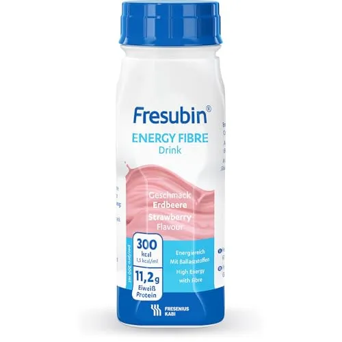 Fresenius Kabi Fresubin Energy Fibre Drink Erdbeere Trinkflasche, 4 x 200 ml, 1er Pack (1 x 2,75 kg)