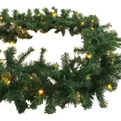 XL 70 LED Tannengirlande - 540 cm für Innen und Außen - Weihnachtsbeleuchtung: Stimmungsvolle Tannengirlande mit 70 warmweißen LEDs, ideal für festliche Dekoration im Innen- und Außenbereich. Täuschend echte Kunst-Tannenzweige für eine zauberhafte Atmosphäre.