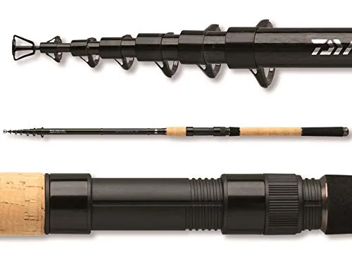 Daiwa Allround Angelrute 3m, 70-150g - Teleskop Schwarz - Teleskoprute von Daiwa, 3m lang und ideal für vielseitiges Angeln mit einem Wurfgewicht von 70-150g. Kompakt und leicht zu transportieren.