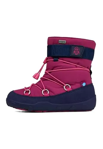 Affenzahn Kid's Snowy Witty Vegan Snowboot Flamingo - Wasserdichte und vegane Winterschuhe für Jungen in Blau, Größe 21. Mit Schnellschnürung und isolierendem Material ideal für den Alltag.