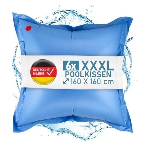 6er Set XXXL Luftkissen für Winterabdeckplanen 160x160cm diagonal Pool Luftpolster Kissen Abdeckplane Plane Winterschutz
