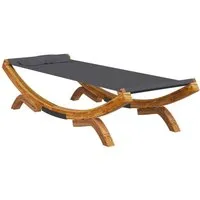 vidaXL Sonnenliege aus Bugholz, anthrazit 100x188,5 cm von vidaXL