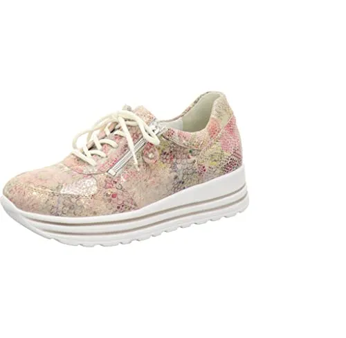 Waldläufer Komfort Schnürschuhe SUMMER ECLIS Damen 31353132353232 Bunt 38 EU - Halbschuhe mit sportlichem Design, hohem Tragekomfort und herausnehmbarem Fußbett für individuelle Anpassung. Der seitliche Reißverschluss ermöglicht einfaches An- und Ausziehen.