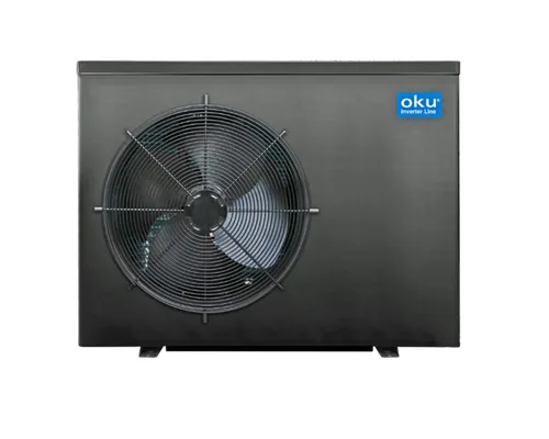 Wärmepumpe OKU Inverter-Pro 12,5 kW für Pools 30-50 m³ - Energieeffiziente Full-Inverter Wärmepumpe aus rostfreiem Stahl mit Titan Wärmetauscher und C.O.P. bis 13,2, ideal für Ihr Poolzubehör.