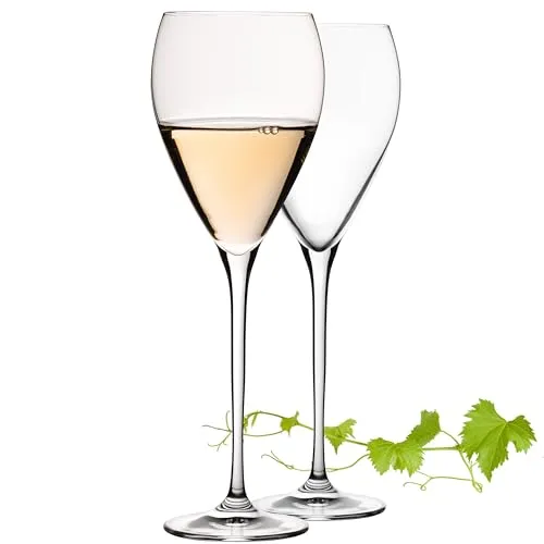 IMPERIAL Tropfenförmige Weißweingläser 350ml 'Paris' Set 2-Teilig Weingläser aus Crystalline Glas Spülmaschinenfest