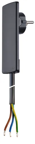 EVOline® Plug 151000151100 - Flacher Schutzkontakt-Stecker mit Kabel - Steckdosen & Zubehör, extrem flach für bündige Möbelplatzierung und innovatives Steckergesicht für müheloses Ein- und Ausstecken.
