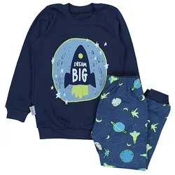 TupTam Schlafanzug Kinder Jungen Pyjama Schlafanzug Set Langarm Nachtwäsche 2-teilig blau|grün 134