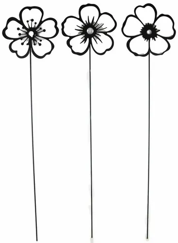 Posiwio Gartenstecker 3er Set Blumenstecker von Posiwio