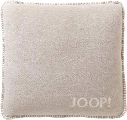 JOOP! Dekokissen Uni-Doubleface Ecru 50 x 50 cm - Kissen aus der JOOP! Living Collection, flauschig weich mit eleganter Federfüllung für stilvolle Gemütlichkeit auf Ihrem Sofa.