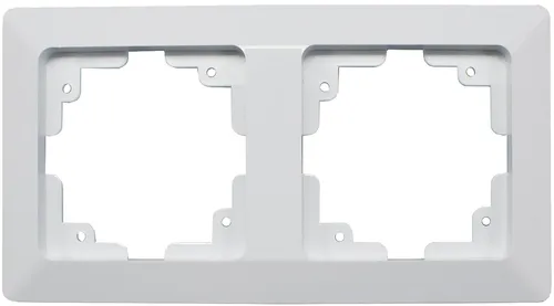 MILOS Abdeckrahmen 22788, 2-fach, weiß matt