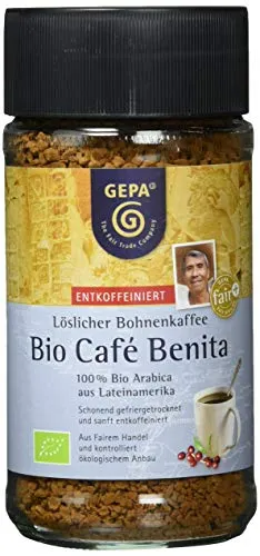 GEPA Bio-Café Benita entkoffeiniert Instant, 100 g (1er Pack)