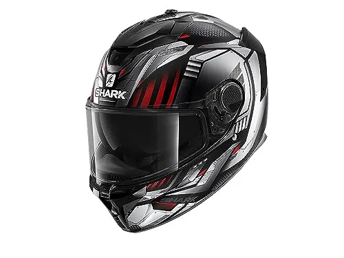 Shark Spartan GT Replikan Integralhelm (schwarzmatt/silber/rot), L (59)