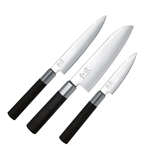 Produktbild KAI Wasabi Black 3-teiliges Messerset 67-W19
