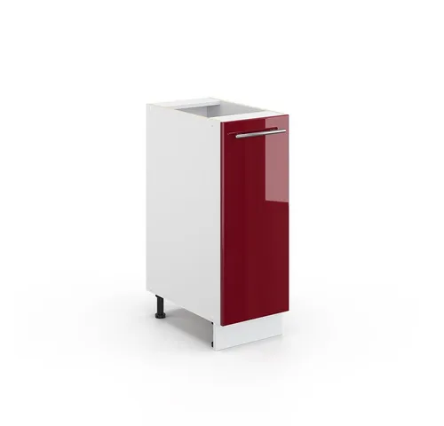 Vicco Midischrank Fame-Line in Bordeaux Hochglanz/Weiß - Stylischer Midischrank aus der Fame-Line Serie, ideal für Ihr Badezimmer. Mit Soft-Close-Scharniere und höhenverstellbaren Füßen für optimale Stabilität und Funktionalität.