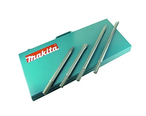 Makita Meissel-Set SDS-MAX – 4-teilig - SDS Max Meißel-Set mit Spitz- und Flachmeißel in 280mm und 400mm, ideal für präzises Arbeiten in Beton und Stein, original Makita Qualität.