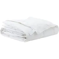 vidaXL Federbettdecke Weiß 240x200 cm - Kuscheliger Komfort - Die elegante Bettdecke aus atmungsaktiver Baumwolle mit Federfüllung bietet perfekten Schlafkomfort. Ideal für jedes Schlafzimmer und pflegeleicht bei 40 °C waschbar.