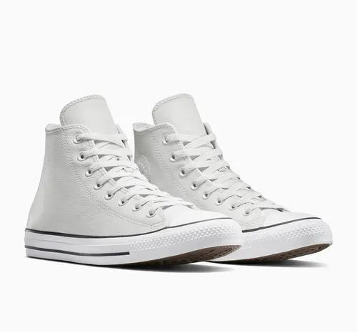 Converse CHUCK TAYLOR ALL STAR LEATHER Sneaker grau 42 EU - Sneaker aus hochwertigem Leder in BARELY GREY, knöchelhoch und ideal für sportliche Outfits, perfekt für jeden Anlass.