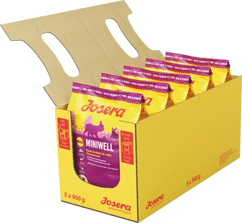 JOSERA Miniwell (5 x 900 g) | Premium Trockenfutter für kleine Hunde