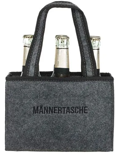 Brandsseller Herren Handtasche Flaschenkorb Flaschenträger Einkaufstasche Aufbewahrungstasche