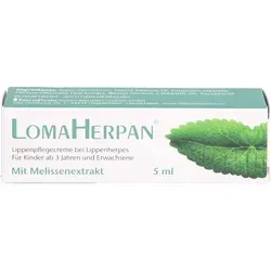 Lomaherpan Lippenpflegecreme mit Melissenextrakt 5 ml - Lippenpflege mit beruhigendem Melissenextrakt, ideal für trockene und rissige Lippen, schützt und pflegt intensiv.